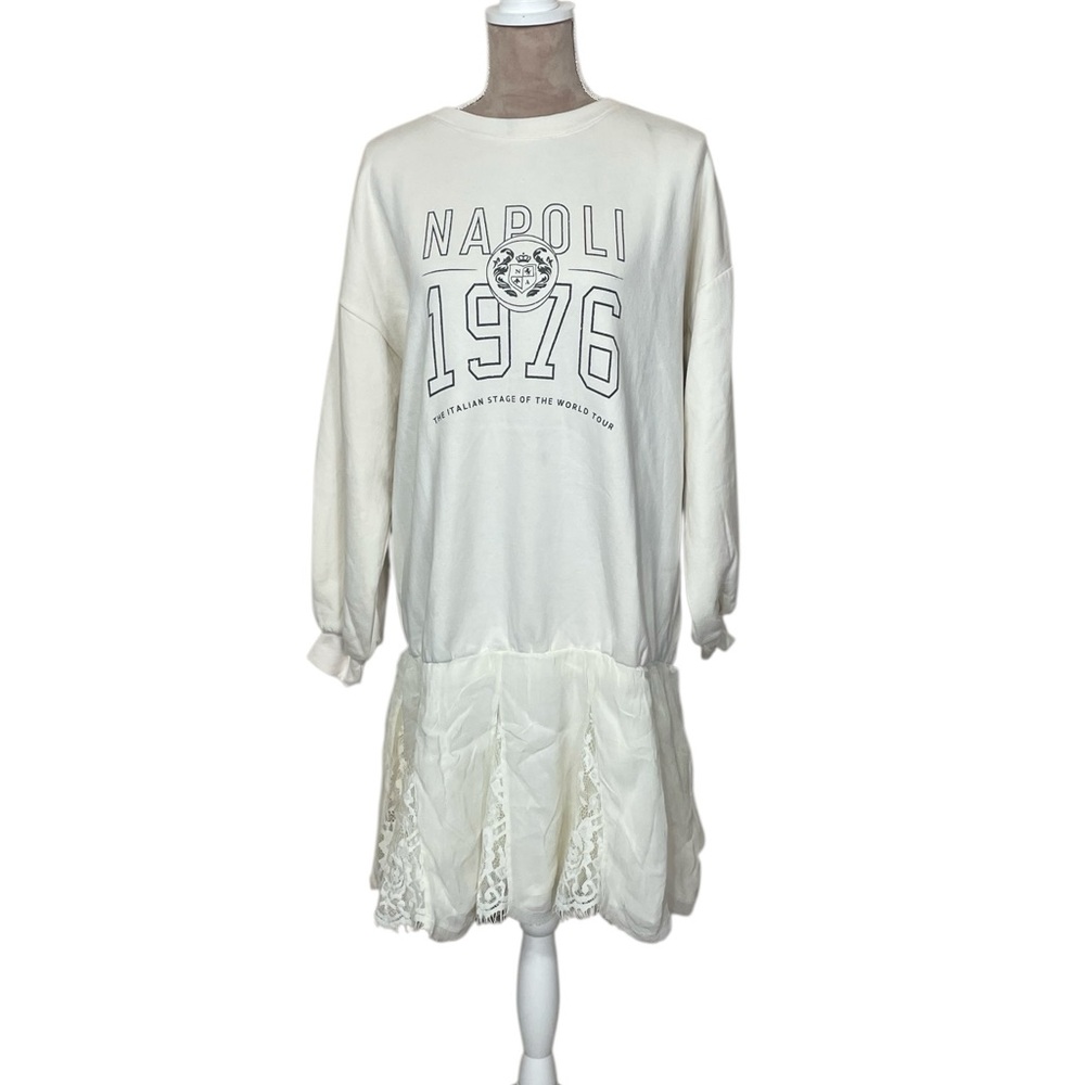 Anthropologie Pilcro Sweatshirt Twofer Mini Dress Medium NWT (N-1) - Picture 4 of 13